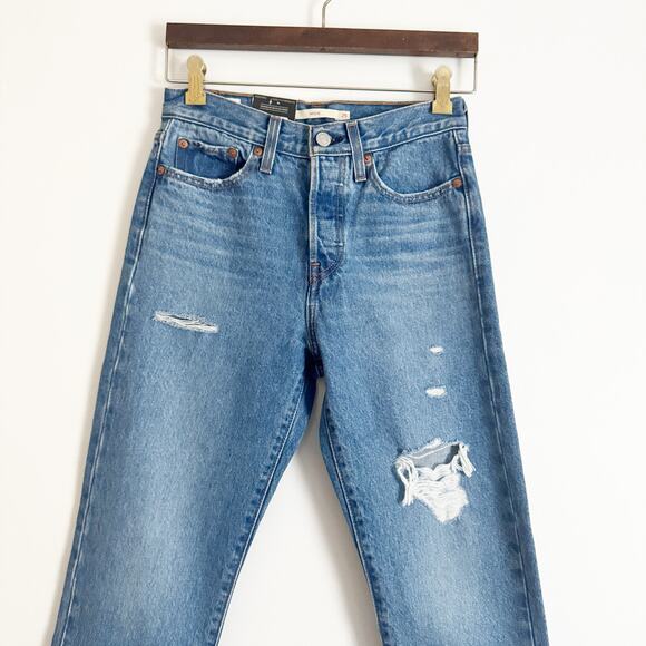 LEVI'S High Rise Wedgie Jeans Distressed 25 - Picture 5 of 13